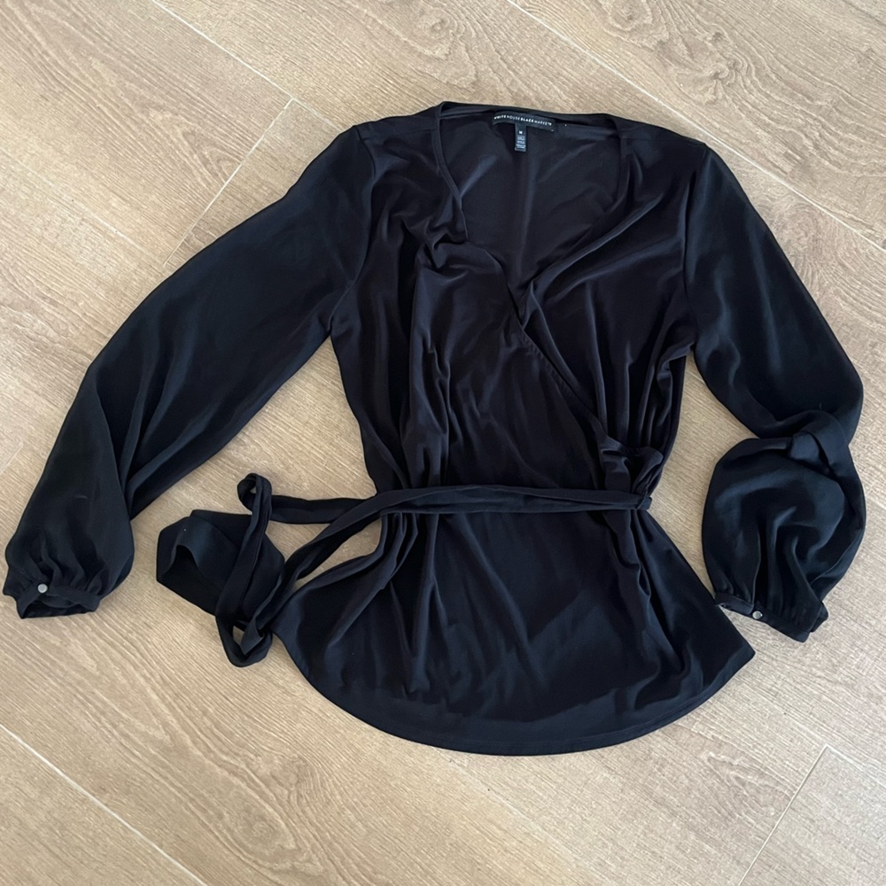 White House black market black strap shirt